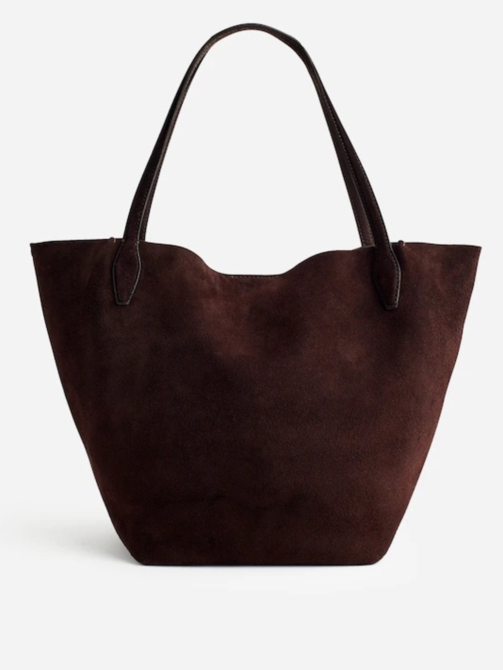 Madewell Dark Brown Suede Shopper Tote - Picture 3 of 8